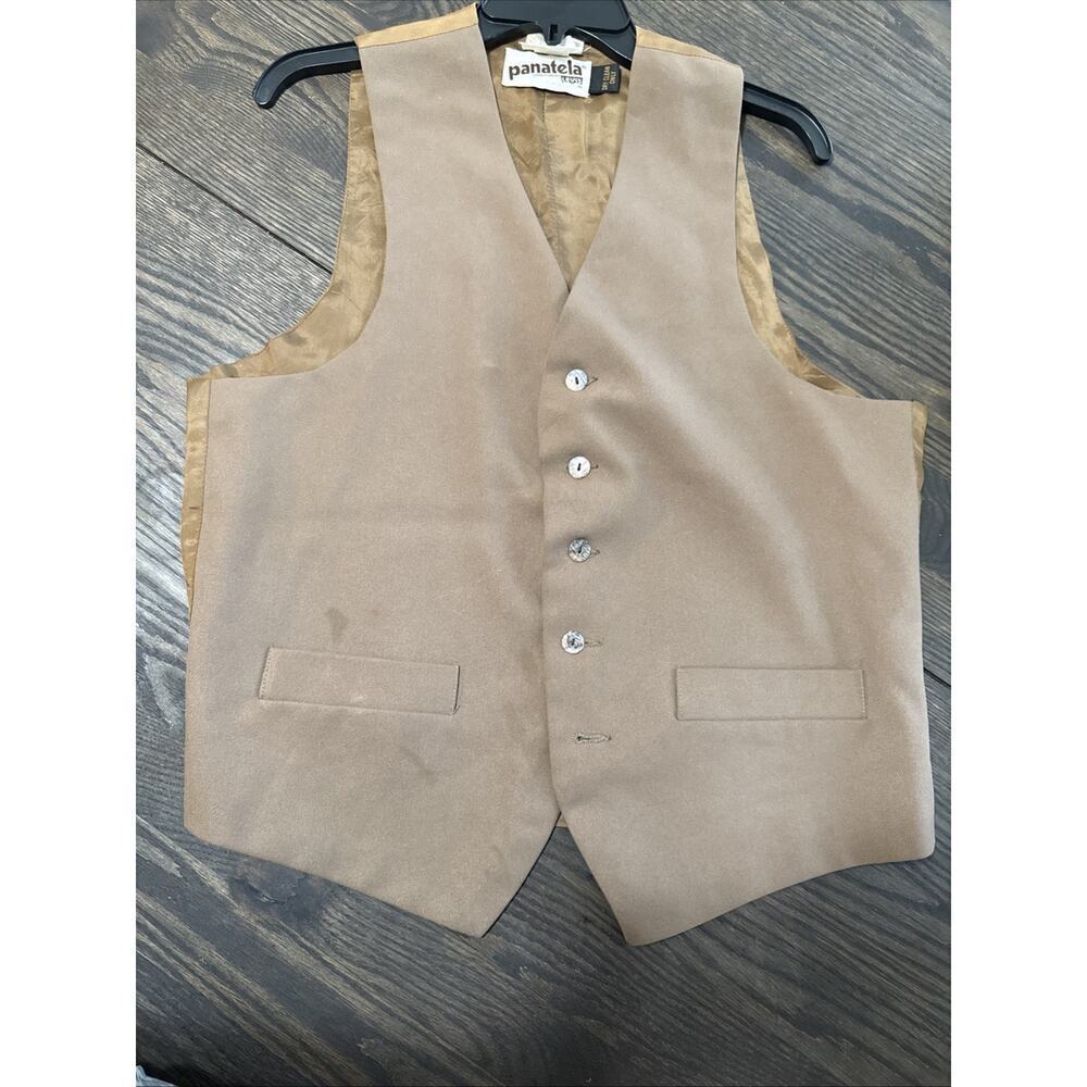 Vintage Panatela Levi's Brown Button Vest One Size Fits Most Steampunk Country - Picture 16 of 16